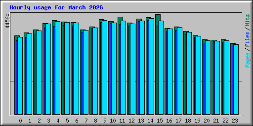 Hourly usage for March 2026